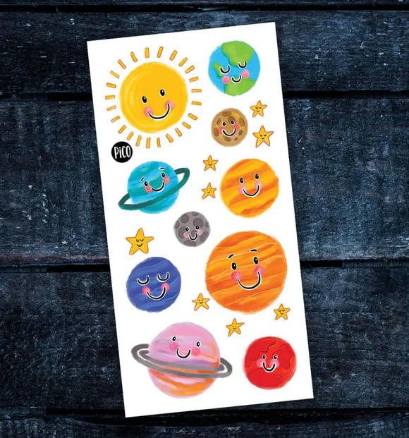 Pico Temporary Tattoos: Our Solar System