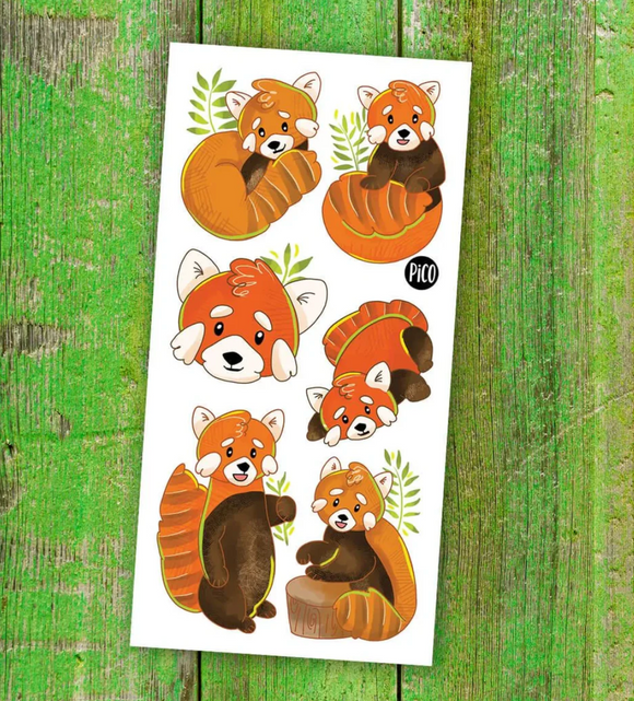 Pico Temporary Tattoos: The Sweet Red Pandas