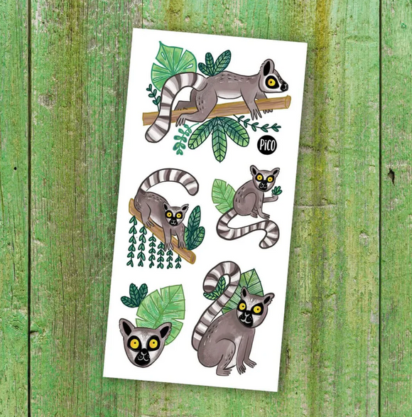 Pico Temporary Tattoos: Adrien the Lemur