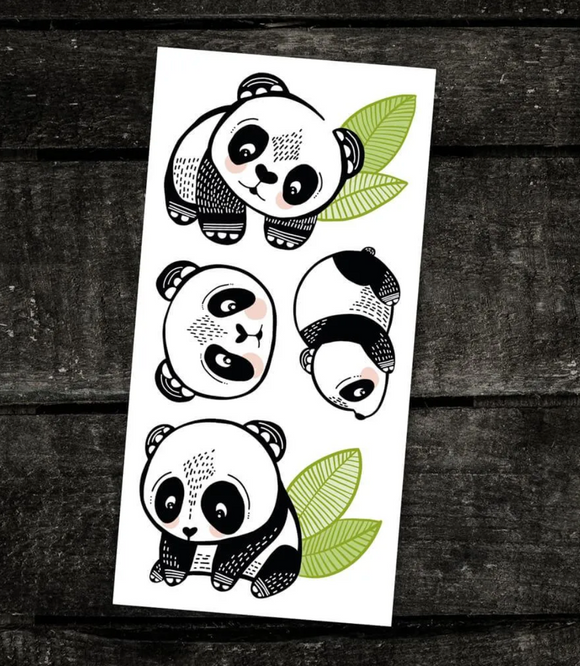 Pico Temporary Tattoos: Cool Pandas