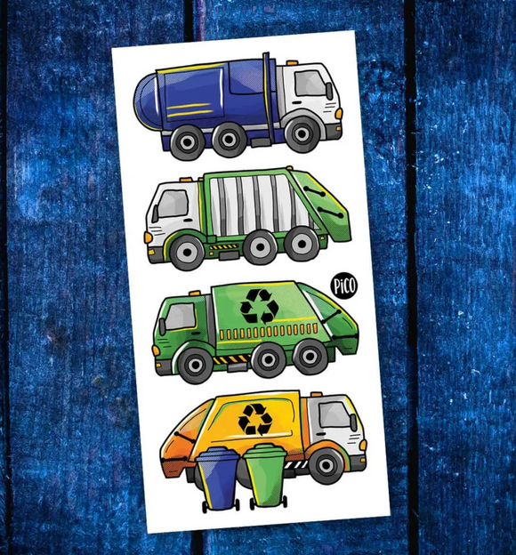 Pico Temporary Tattoos: The Recycling Trucks