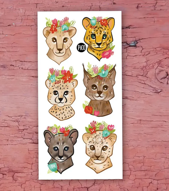 Pico Temporary Tattoos: The Flowery Felines