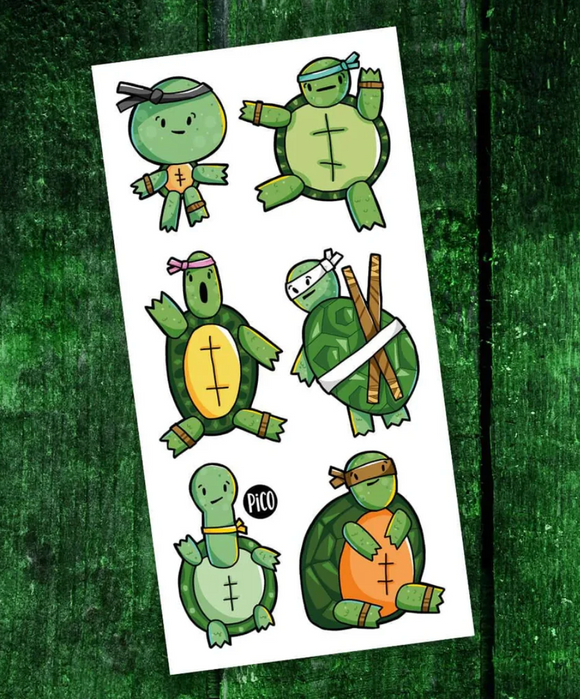 Pico Temporary Tattoos: Friendly Ninjas