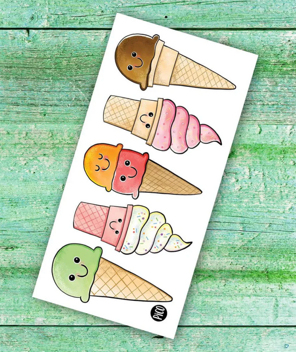 Pico Temporary Tattoos: The Tasty Cones