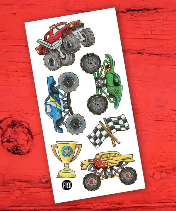 Pico Temporary Tattoos: Monster Trucks