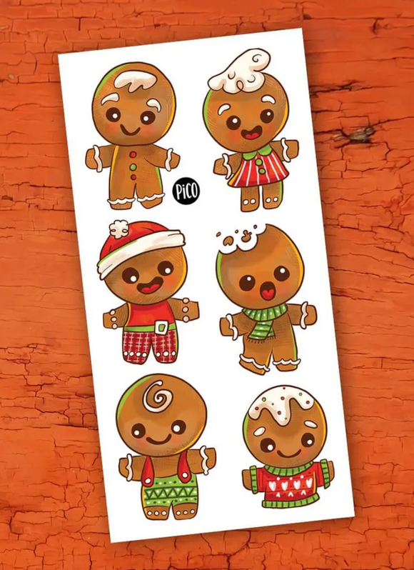 Pico Temporary Tattoos: Gingerbreads