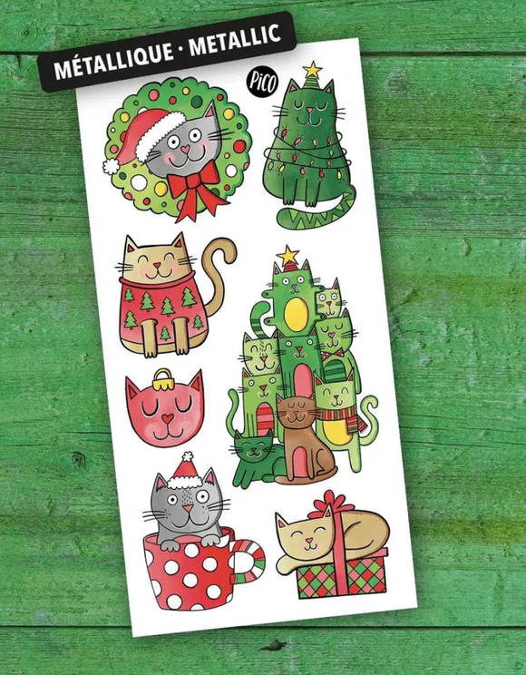 Pico Temporary Tattoos: Christmas Tree Cat