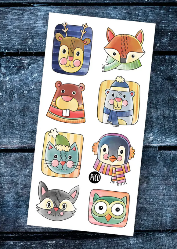 Pico Temporary Tattoos: Winter Animals