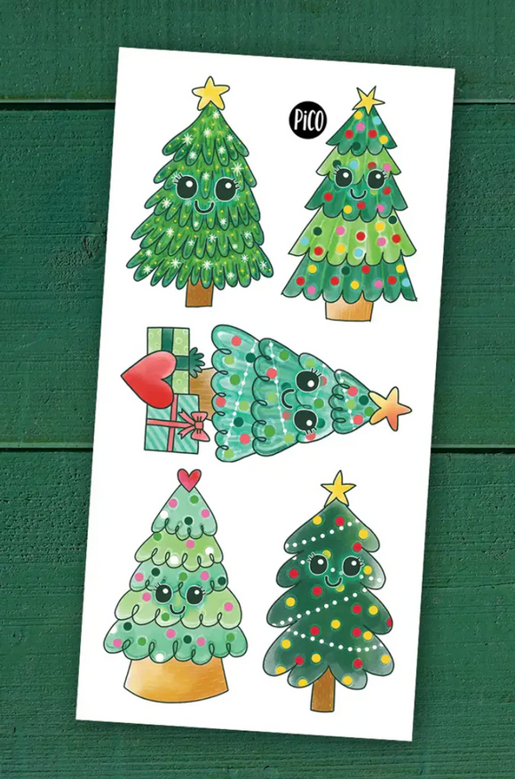 Pico Temporary Tattoos: Christmas Trees