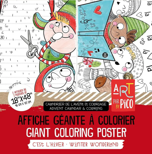 Pico Giant Coloring Page: Winter Wonderland