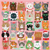 Galison Puzzle 500 piece Festive Furballs