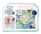 Bright Stripes Flower Power Pottery