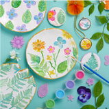 Bright Stripes Flower Power Pottery