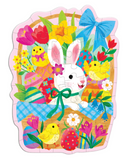Mudpuppy 48 Piece Mini Shaped Puzzle: Bunny Basket