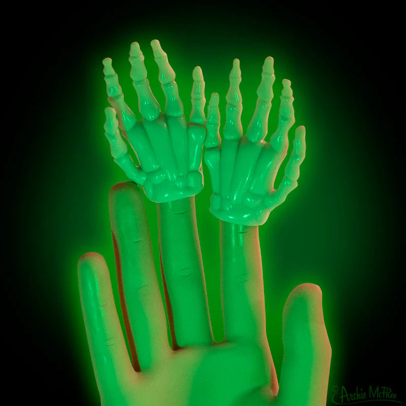 Archie McPhee® Finger Puppet: Glow Skeleton Hand (includes 1) – Growing ...