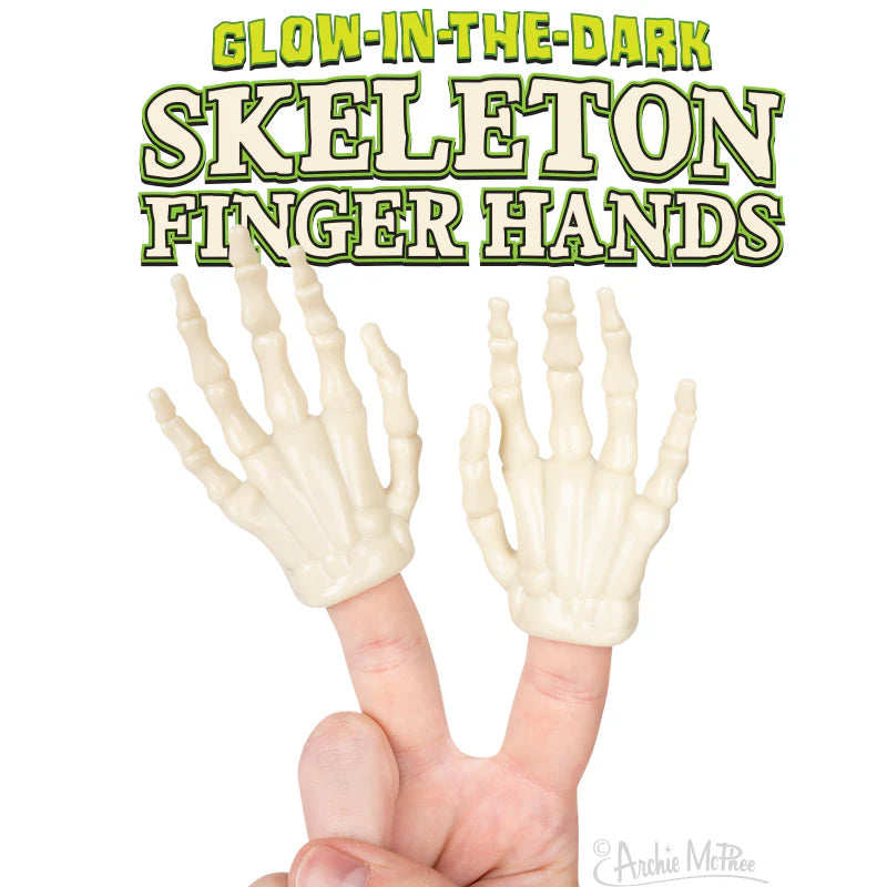 Archie McPhee® Finger Puppet: Glow Skeleton Hand (includes 1) – Growing ...