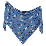 Copper Pearl: Knit Swaddle Blanket - Policemen