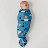 Copper Pearl: Knit Swaddle Blanket - Policemen