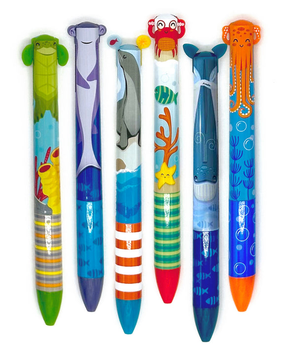 Snifty Pen Twice as Nice Sea Life 2 Color Click Pen Assortment