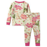 Burt's Bees Organic Two-Piece Pajamas Mega Dino Friends (Pink)