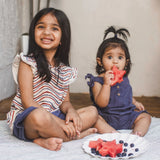 Burt's Bees Organic Festive Pattern Girl Tee & Shorts Set