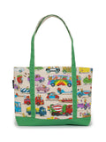 Out of Print Readers Large Zipper Tote Bag: Richard Scarry Cars and Truck and Things That Go