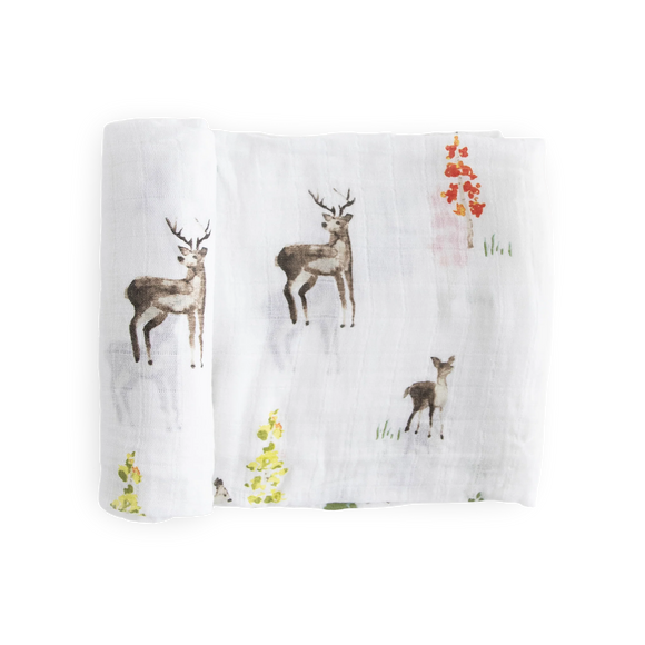Little Unicorn® Cotton Muslin Swaddle Blanket: Oh Deer