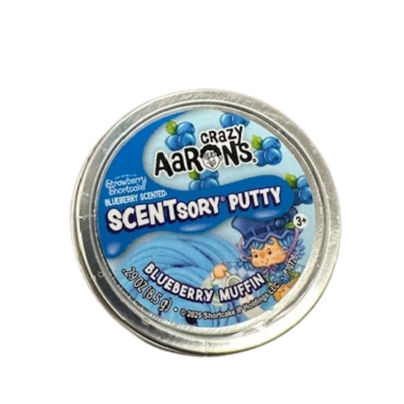 Crazy Aaron's® Thinking Putty® SCENTsory™ Mini Tin - Strawberry Shortcake: Blueberry Muffin