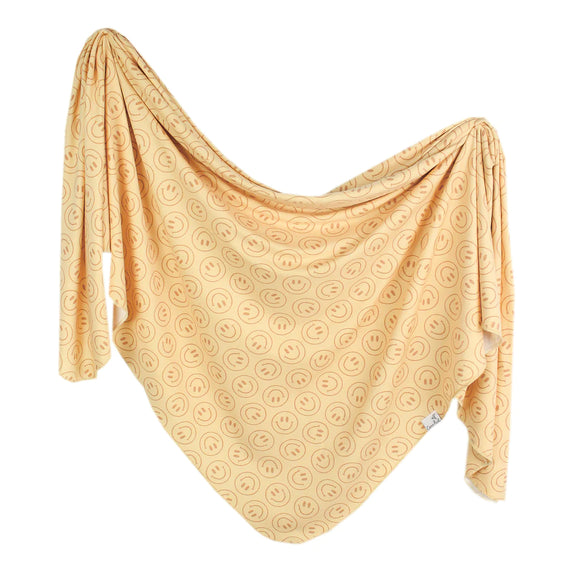 Copper Pearl: Knit Swaddle Blanket - Vance