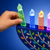 Rite Lite, Ltd - My Play Wood Light Up Menorah w/ Acrylic Candles