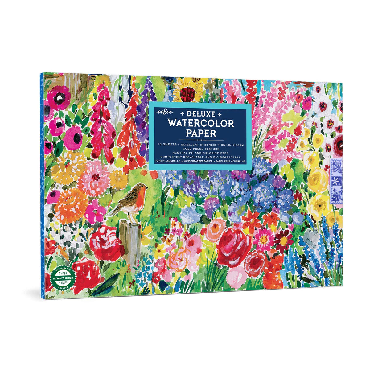 EeBoo Woodland Rainbow Watercolor Paper Pad – 16 Sheets Of Thick, High-Quality Italian Paper - View #6