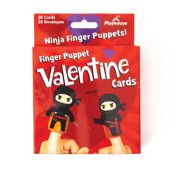 Ninja Finger Puppet Valentines