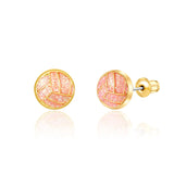 Girl Nation Enamel Stud Earrings: Glitter Volleyball