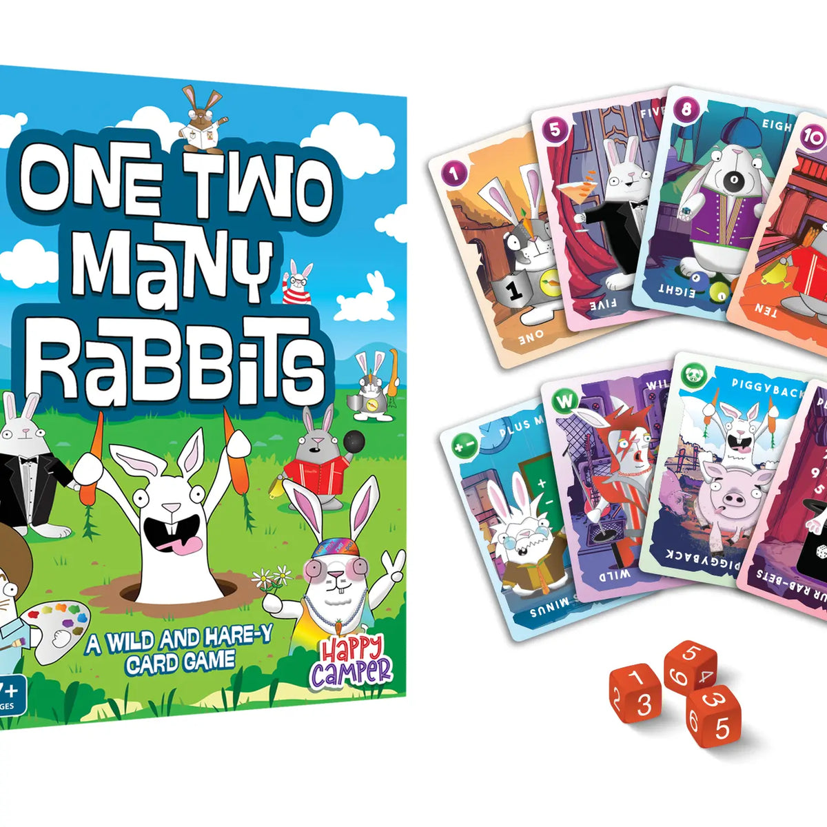 Wild Card Rabbit Game One Two Many Rabbits - A Wild & Harey Card Game – Growing Tree Toys
