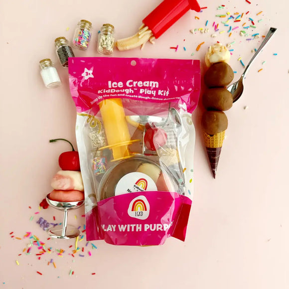 Earth Grown KidDough: Bagged Sensory Kit - Ice Cream