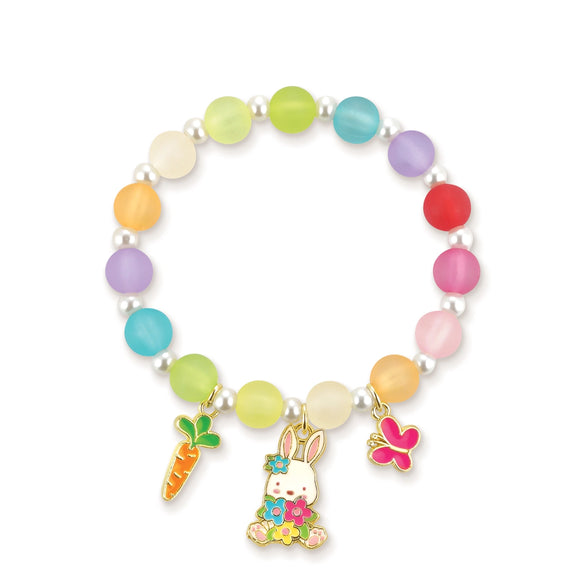 Girl Nation Charming Whimsy Bracelet Easter Bunny and Blooms