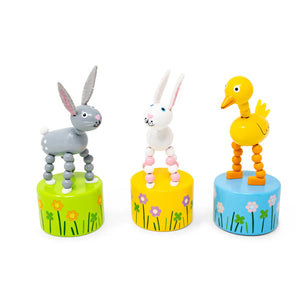 Jack Rabbit Creations Duck & Bunny Push Puppets (1 randomly selected)