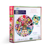 eeBoo 500 Piece Round Puzzle Fruits & Flowers Still Life