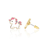 Girl Nation Magical Unicorn Cutie Enamel Stud Earrings