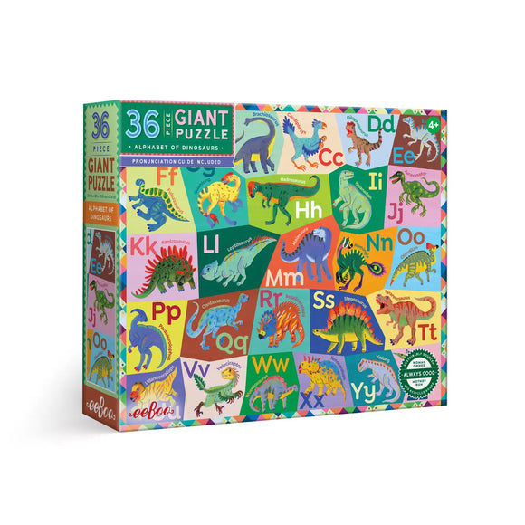 eeBoo 36 Piece Giant Puzzle: Alphabet of Dinosaurs