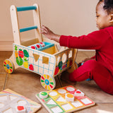 Melissa & Doug® Wooden Shape Sorting Grocery Cart