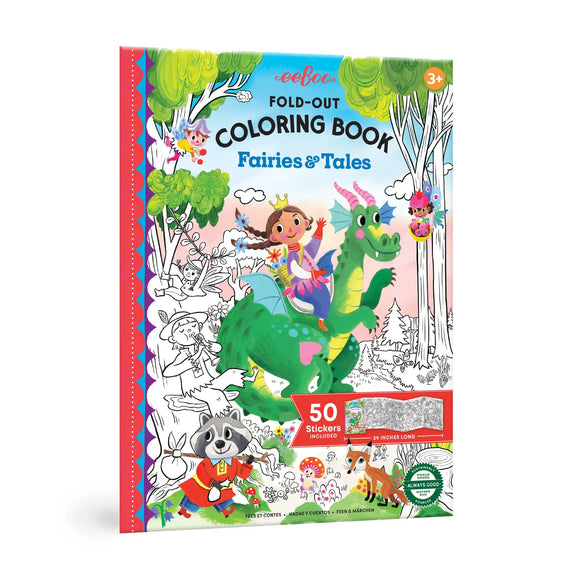 eeBoo Fold Out Coloring Book: Fairies and Tales