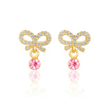 Girl Nation Little Luxe Drop Earrings: Crystal Bow
