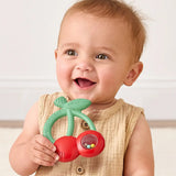 Itzy Ritzy Bitzy Shake™ - Silicone Teether with Rattle: Cherries