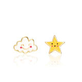 Girl Nation The Perfect Pair Head in the Clouds Enamel Stud Earrings