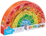 Crocodile Creek 100 Piece Puzzle Rainbow Animals
