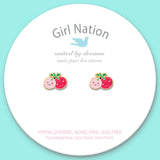 Girl Nation I Cherry-Ish You Cutie Enamel Stud Earrings