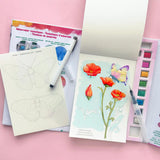 Bright Stripes Watercolor Journal - Flora