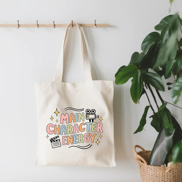 Small Canvas Tote Bag: Main Character Energy