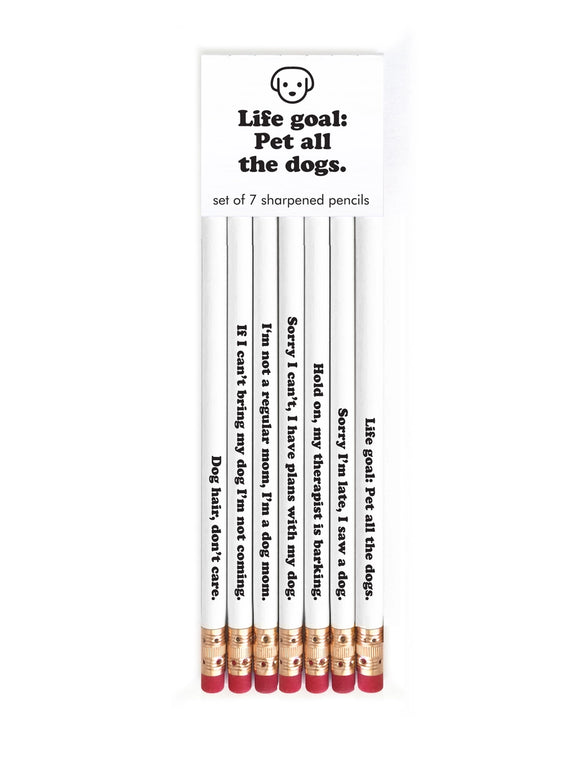 Snifty Pencil Set: Life Goal Pet All the Dogs